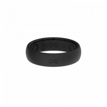 Solid Midnight Black Groove Ring texture-rose-gold  
