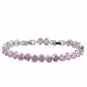 Soprano Pink Rhodium Bracelet hand-chain-bracelet  