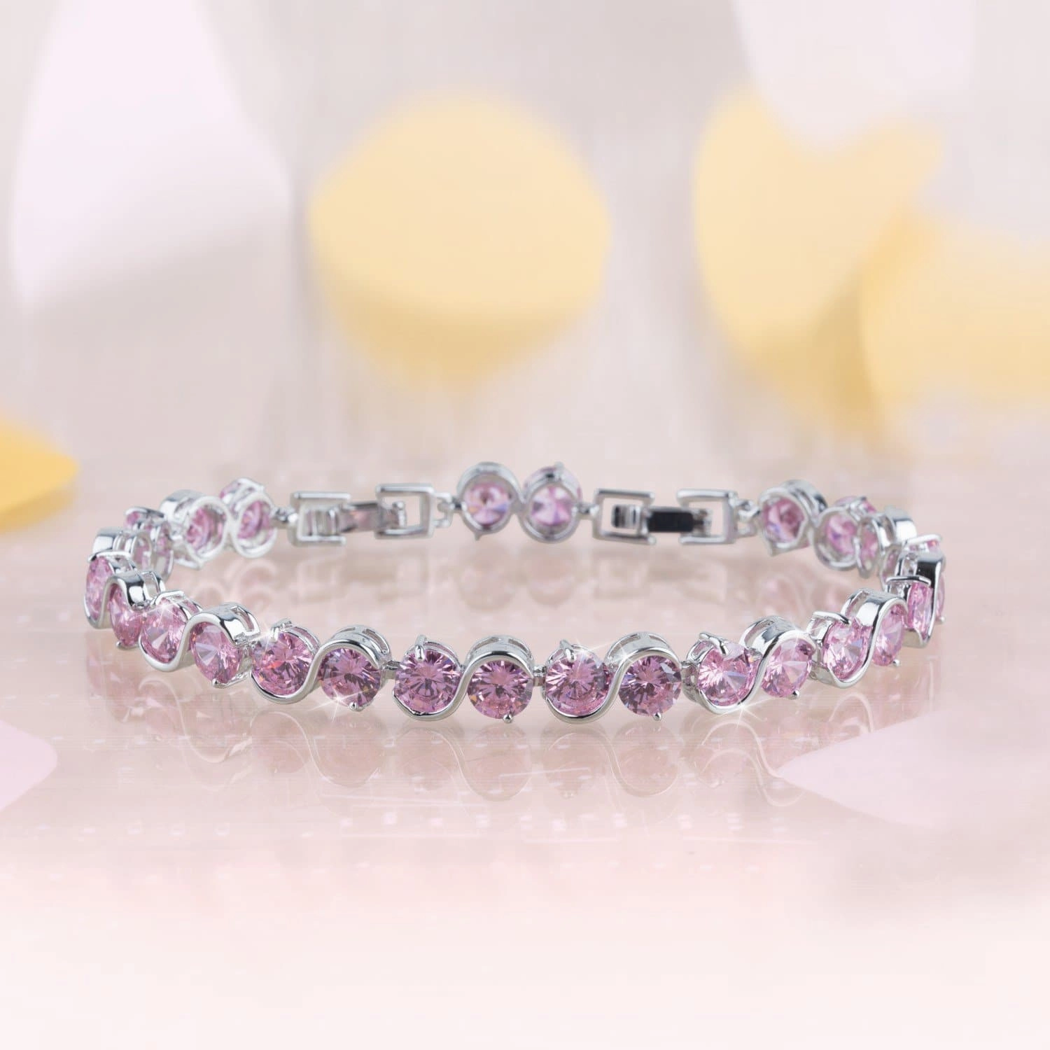Soprano Pink Rhodium Bracelet