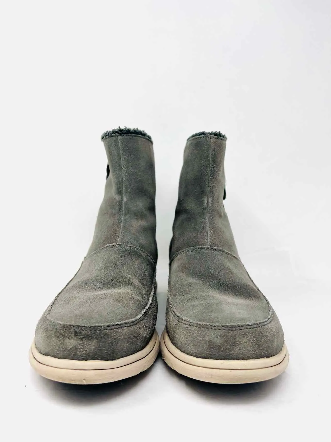 Sorel Größe 9 Olivfarbene Reißverschluss Wildleder Schuhe Knöchelstiefel