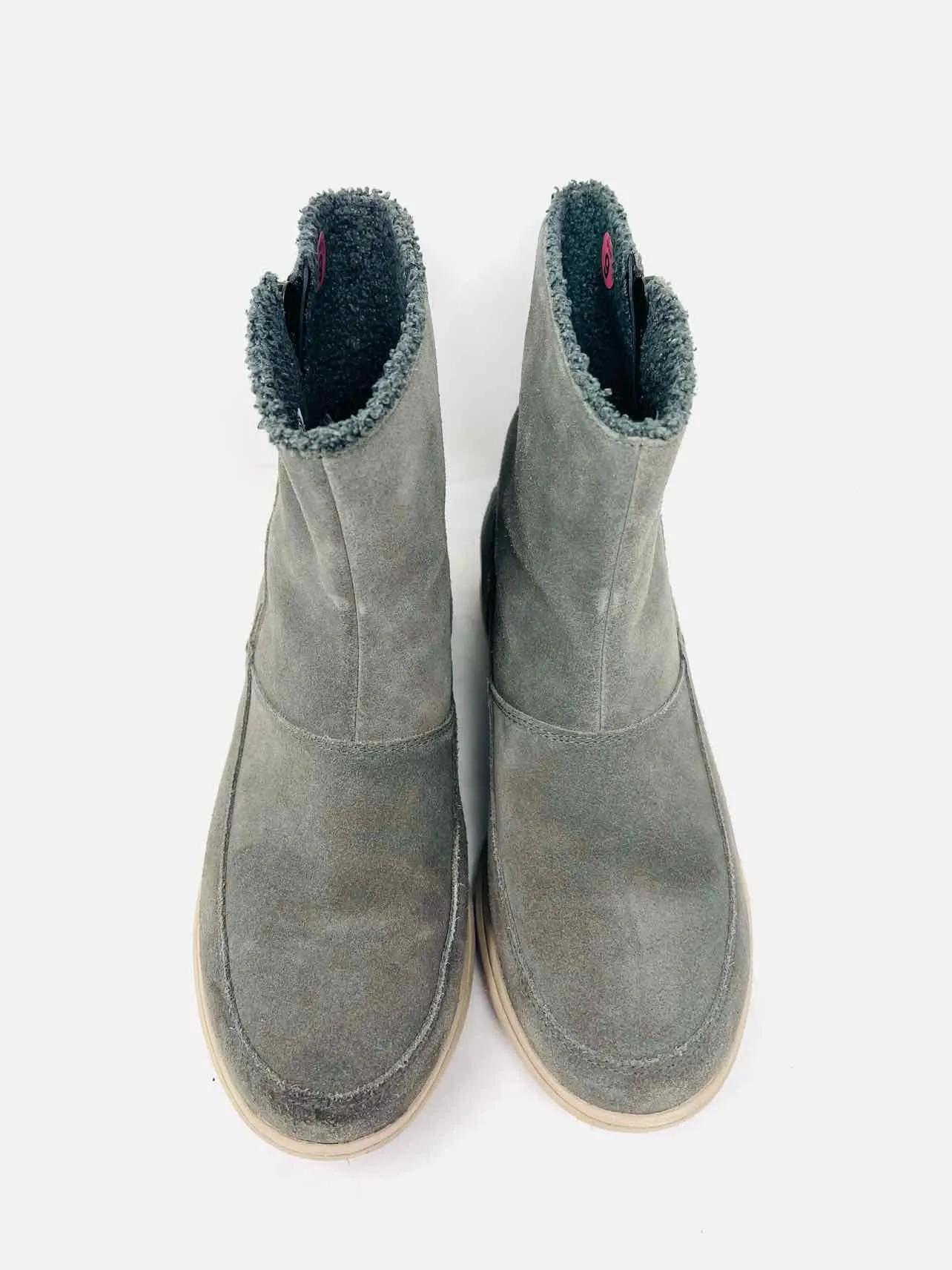Sorel Größe 9 Olivfarbene Reißverschluss Wildleder Schuhe Knöchelstiefel