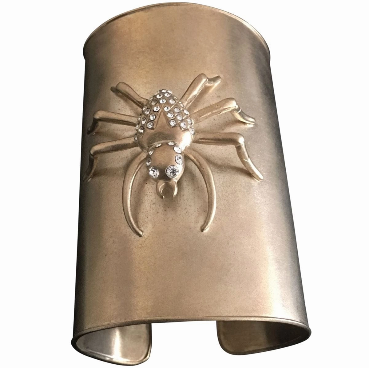 Spider Cuff Embellished With Swarovsky Crystals Satin Bronze Colour hand-chain-bracelet  