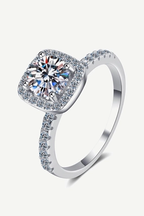 Square Moissanite Ring 