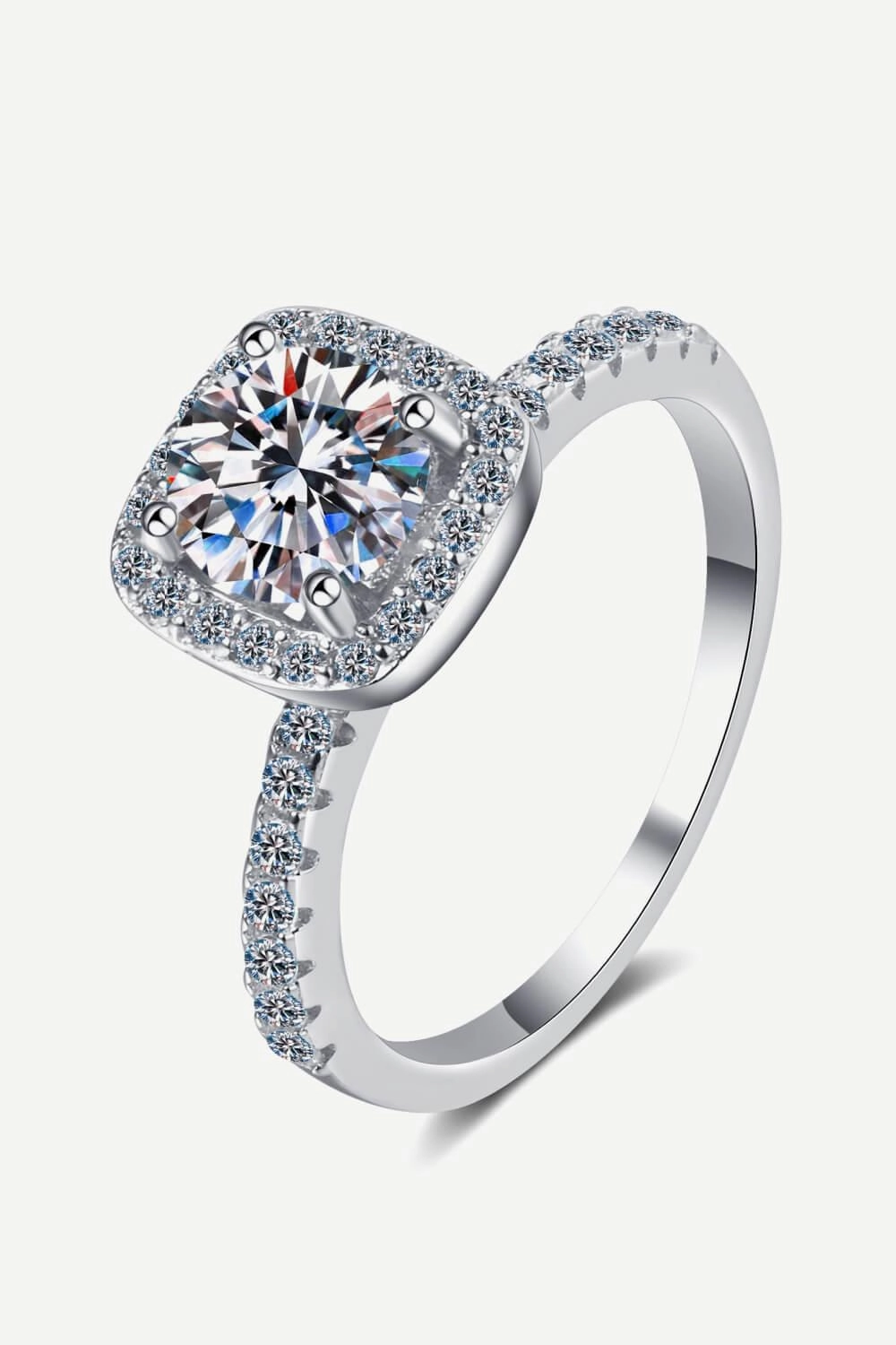 Square Moissanite Ring 