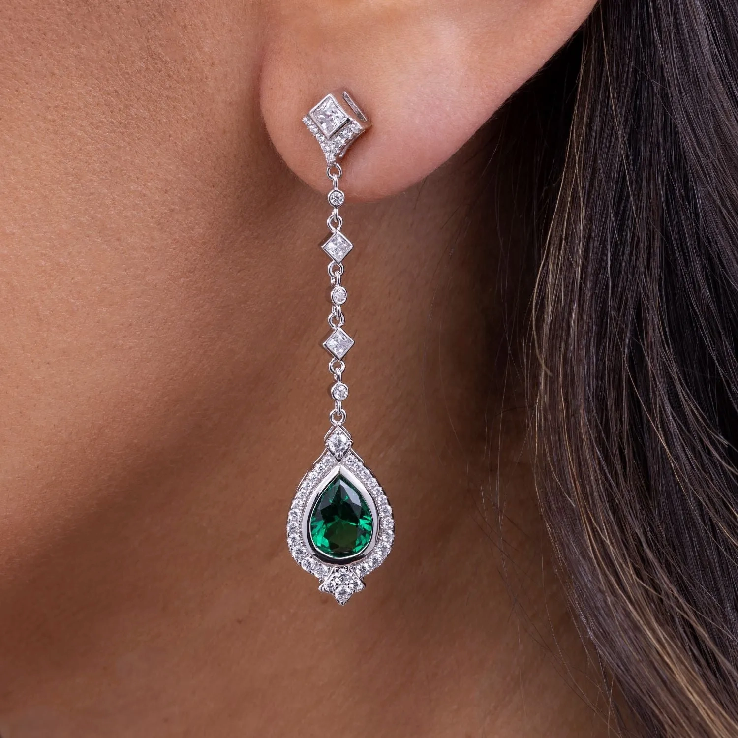 St. Michelle Blue Sapphire Elongated Drops