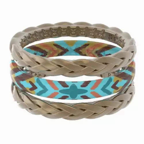 Stackable Katie Van Slyke Groove Ring texture-rose-gold  