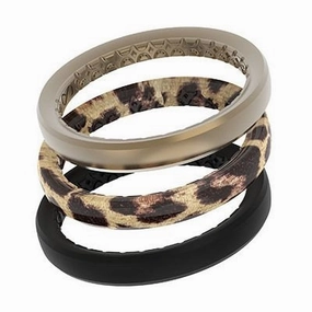 Stackable Leopard Groove Ring texture-rose-gold  