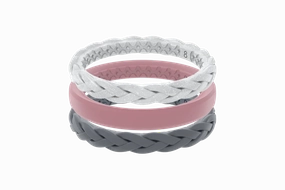 Stackable Serenity Groove Ring texture-rose-gold  