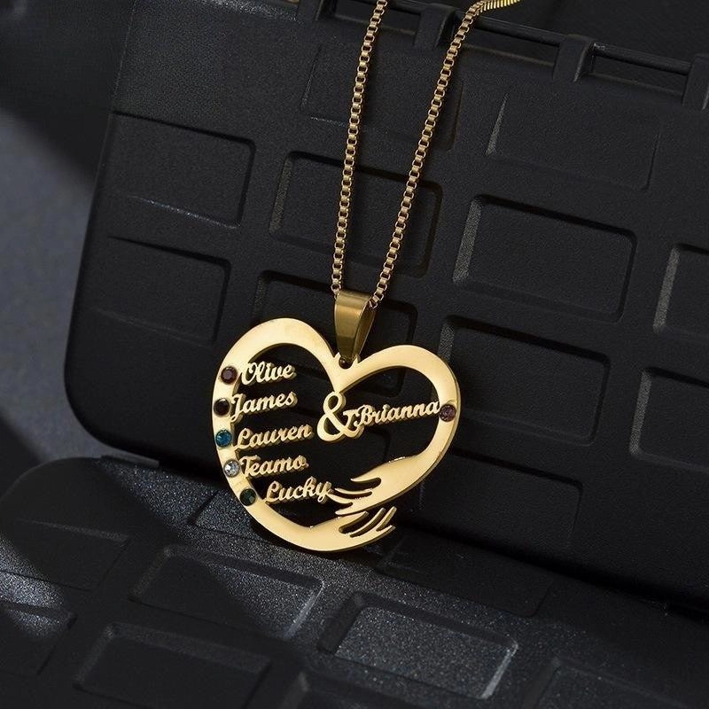 Stainless Steel English Alphabet Heart Set Zircon Pendant Personality Diy Name Necklace