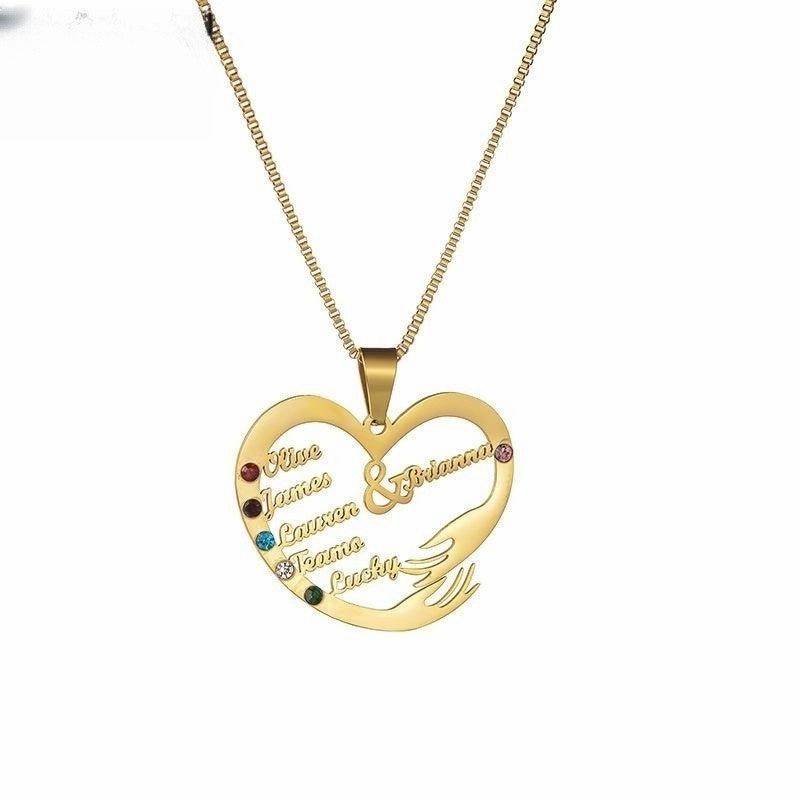 Stainless Steel English Alphabet Heart Set Zircon Pendant Personality Diy Name Necklace