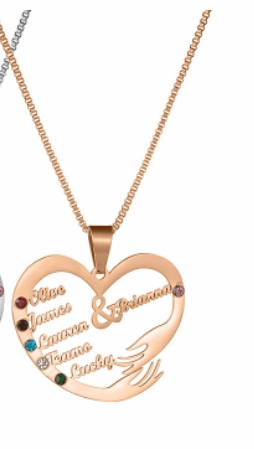 Stainless Steel English Alphabet Heart Set Zircon Pendant Personality Diy Name Necklace