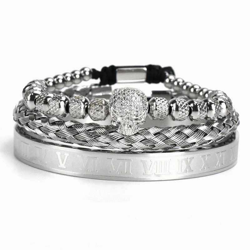 Stainless Steel Mesh Bracelet Suit Men 