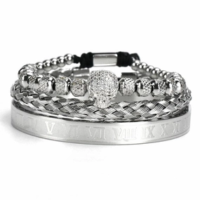 Stainless Steel Mesh Bracelet Suit Men 