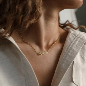 Stainless Steel Name Letter Clavicle Chain 