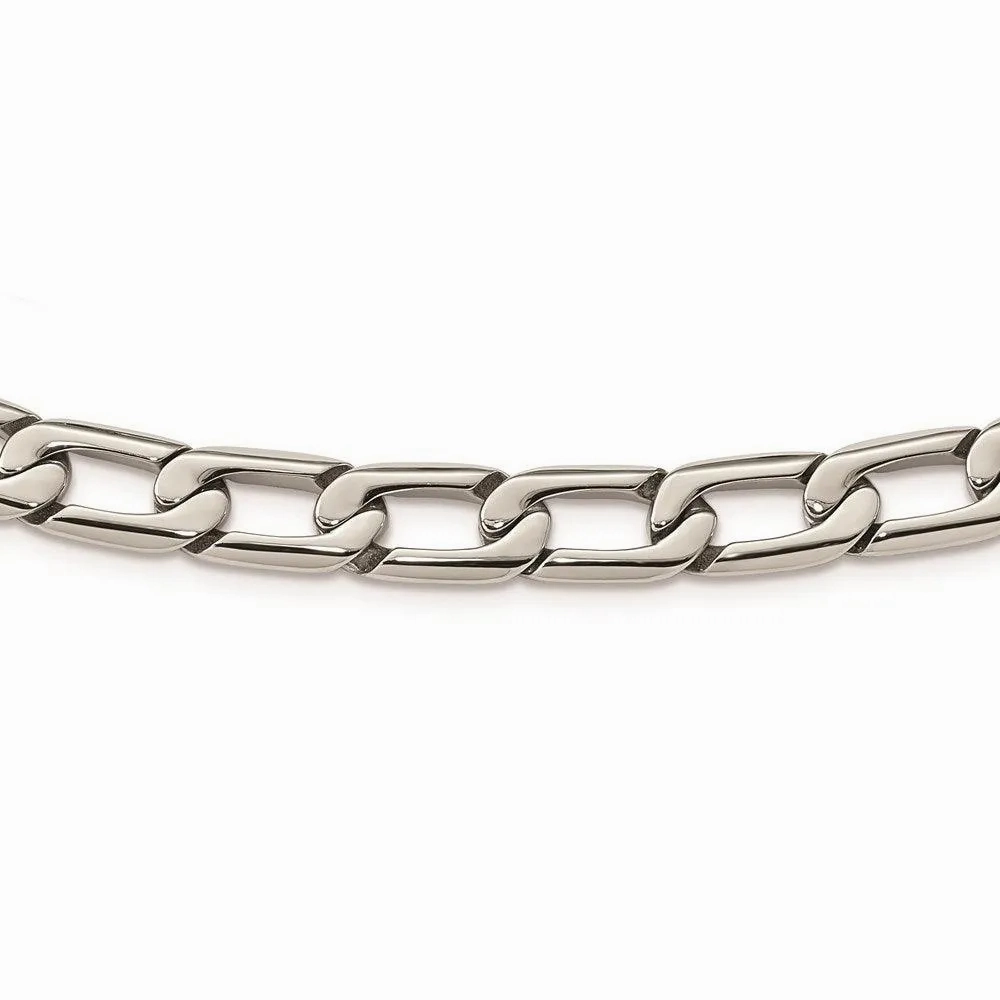Stainless Steel Polished Squares Necklace