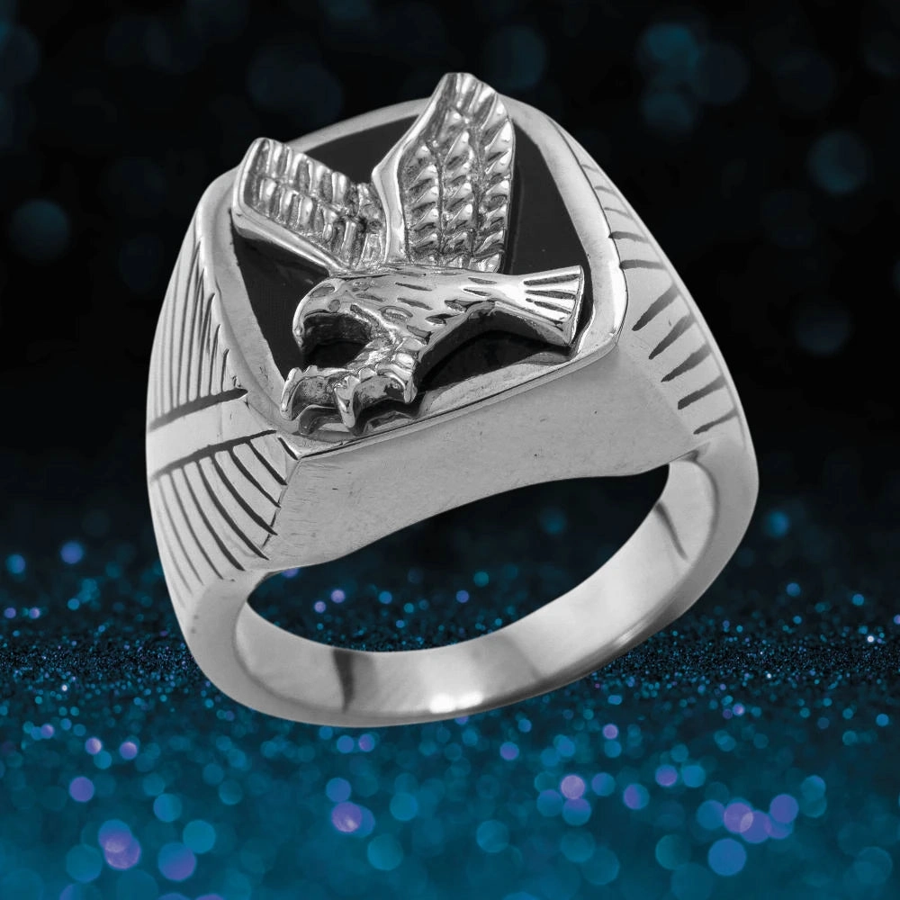 Steel Eagle Ring