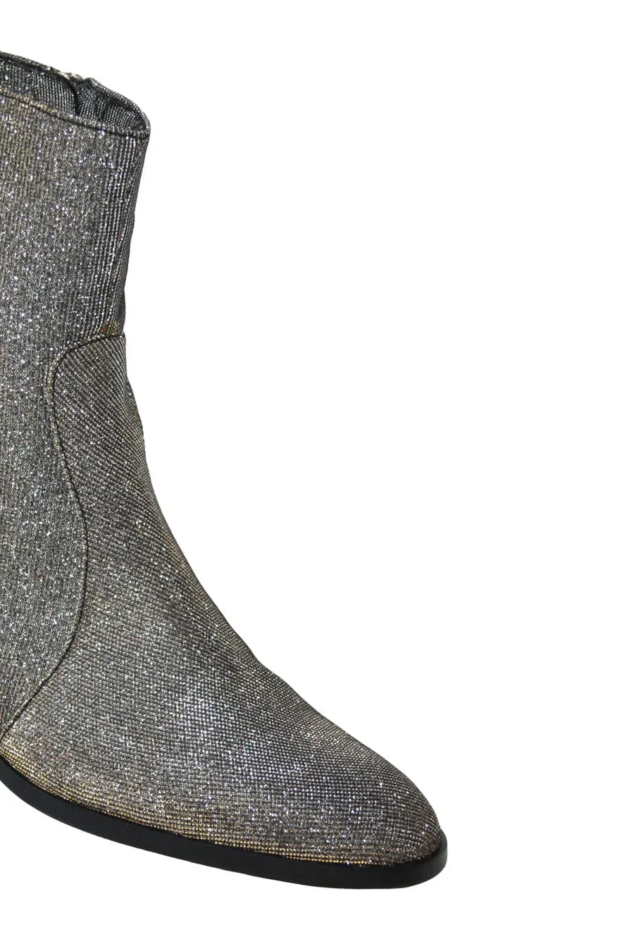 Steffy Veganes Leder Niedrige Absätze Vegane Stiefel | Metallisch