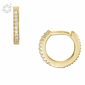 Sterling All Stacked Up Gold-Tone Sterling Silver Hoop Earrings fashion-jewelry  