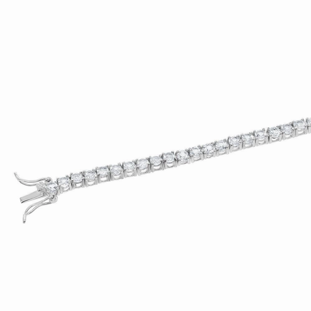 Sterling Silver 3mm Prong Set Tennis Bracelet, 7.25"