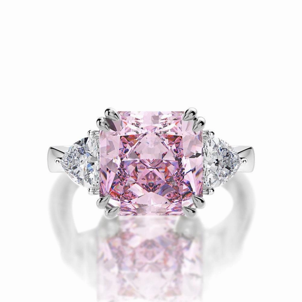 Sterling Silver High Carbon Diamond Ring Female Luxury