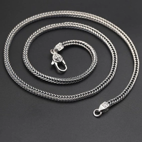 Sterling Silver Jewelry Thai Silver Diamond Pestle Necklace 