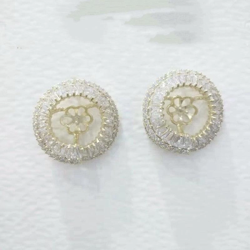 Sterling Silver Ladder Square Fashion Accessorized Pearl Earrings