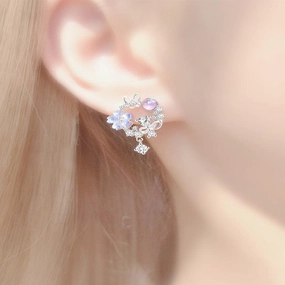 Sterling Silver Light Luxury And Small Design High Grade Earrings 