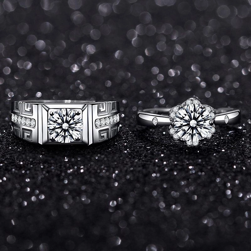 Sterling Silver Momulberry Stone S925 Fortune Character Ring