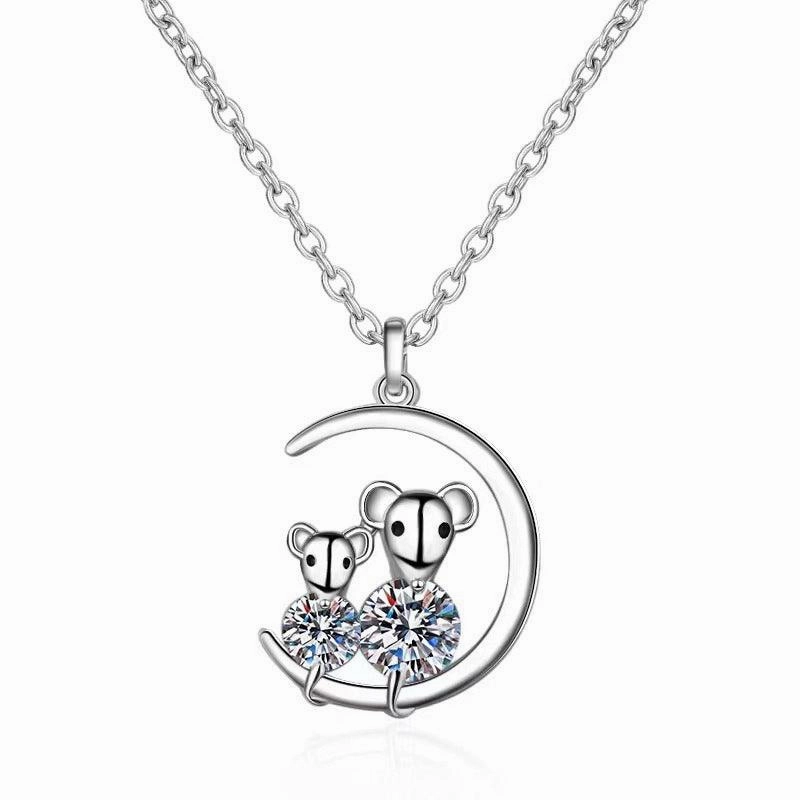Sterling Silver Mosang Diamond Necklace Pendant