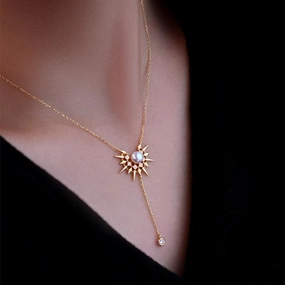 Sterling Silver Natural Freshwater Pearl Necklace 