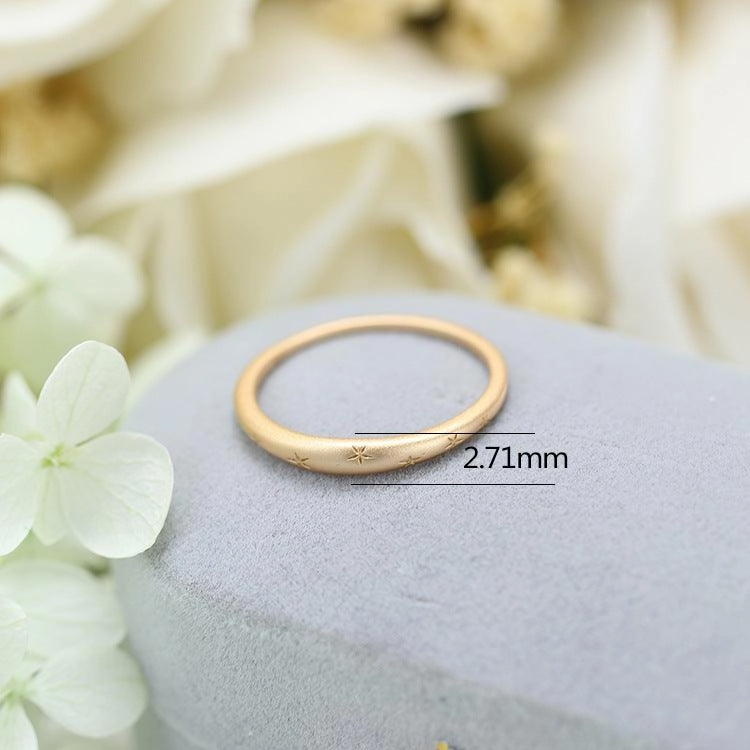 Sterling Silver Plated 14K Gold Star Gold Ring