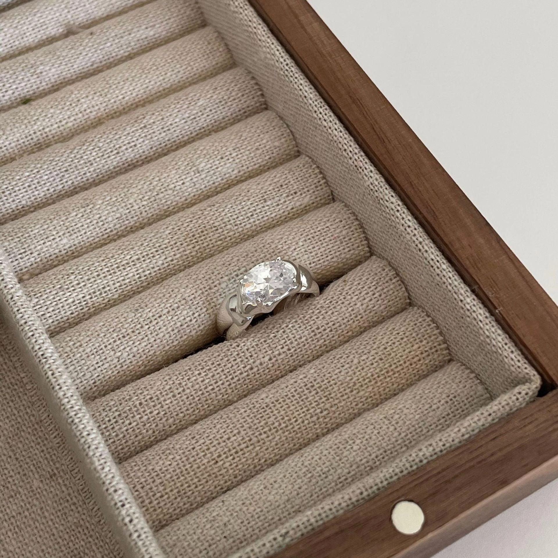 Sterling Silver Ring Niche Design Sense Abnormal Shape