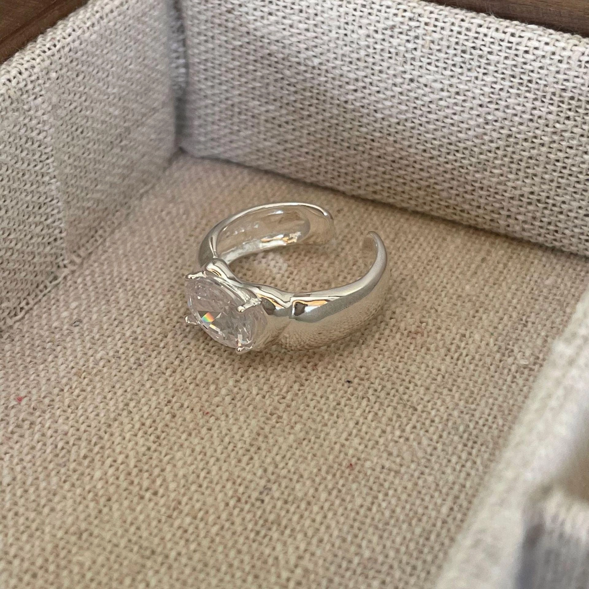 Sterling Silver Ring Niche Design Sense Abnormal Shape