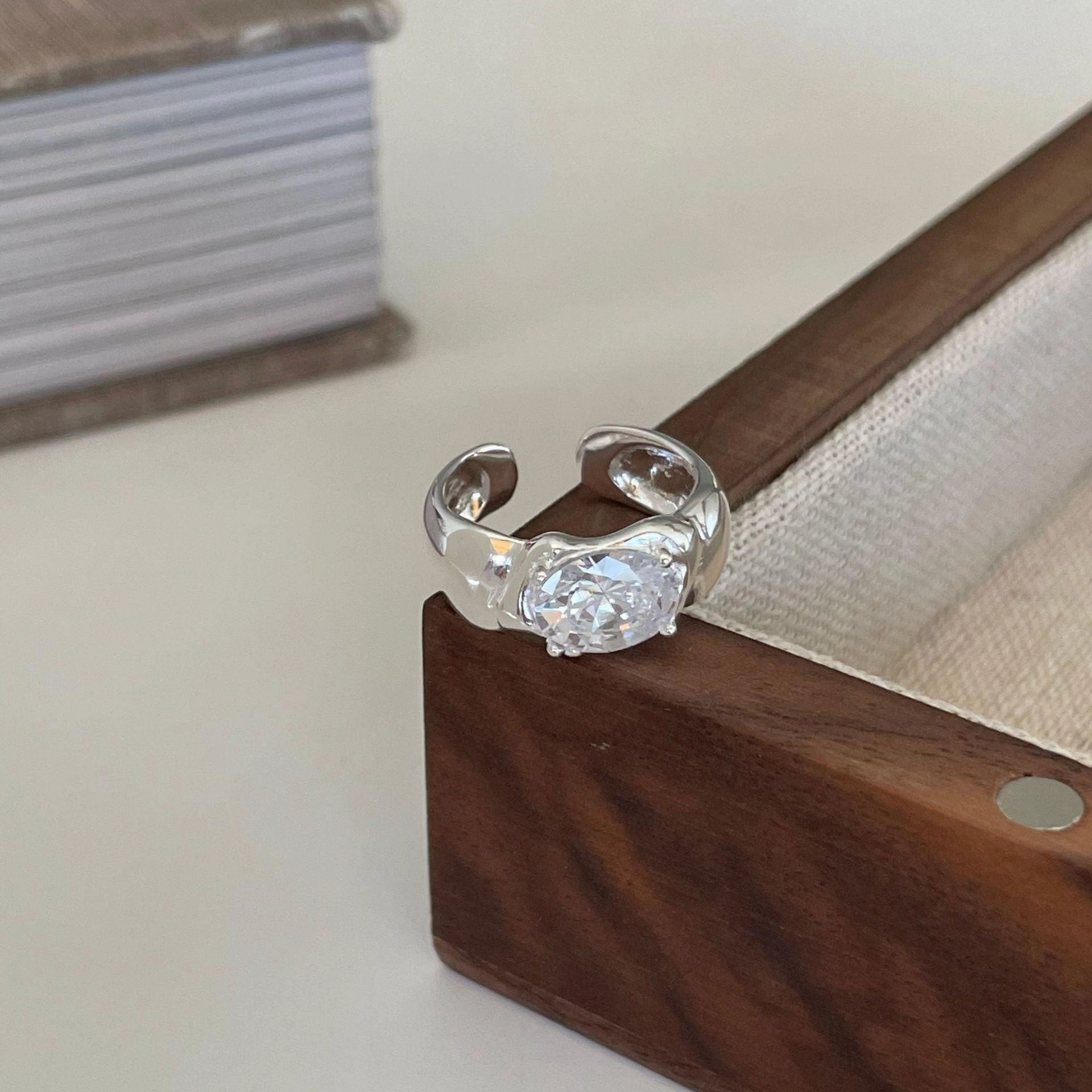 Sterling Silver Ring Niche Design Sense Abnormal Shape
