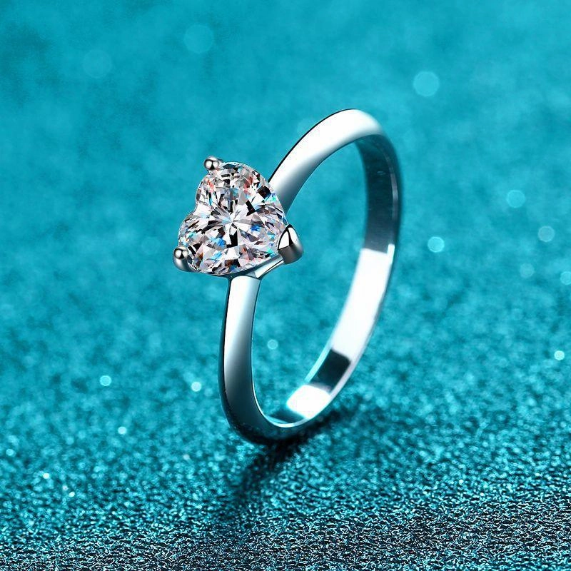 Sterling Silver Ring Simple Shaped Heart