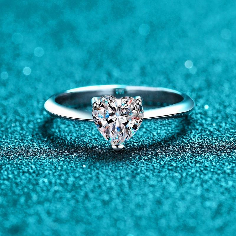 Sterling Silver Ring Simple Shaped Heart