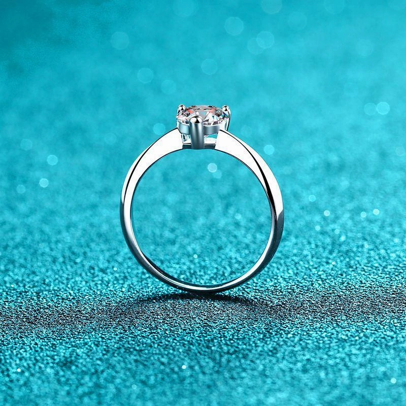 Sterling Silver Ring Simple Shaped Heart