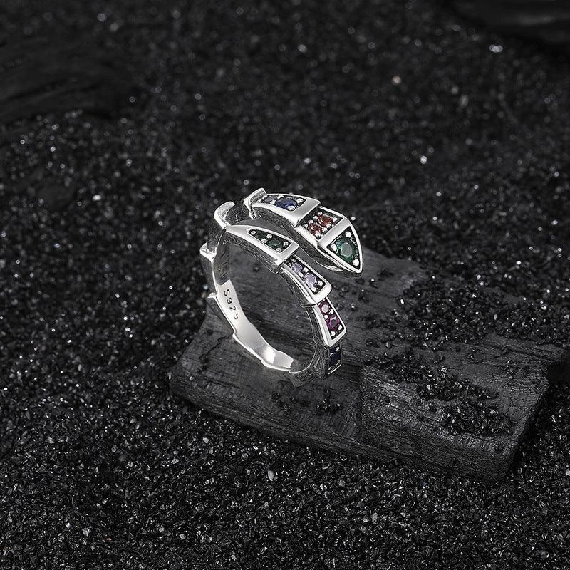 Sterling Silver S925 Snake Fashion Ring