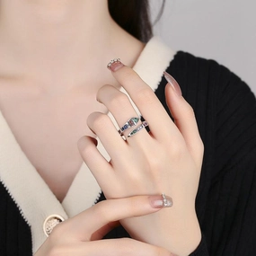 Sterling Silver S925 Snake Fashion Ring 
