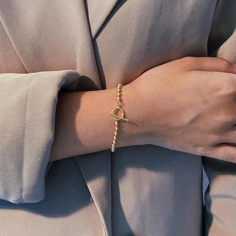 Sterling Silver Simple Retro Niche All-match Bracelet