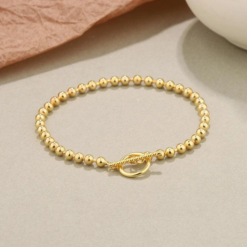 Sterling Silver Simple Retro Niche All-match Bracelet
