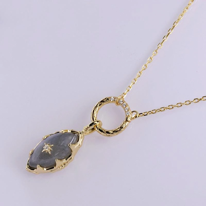 Stone Horse Eye Female Necklace Pendant