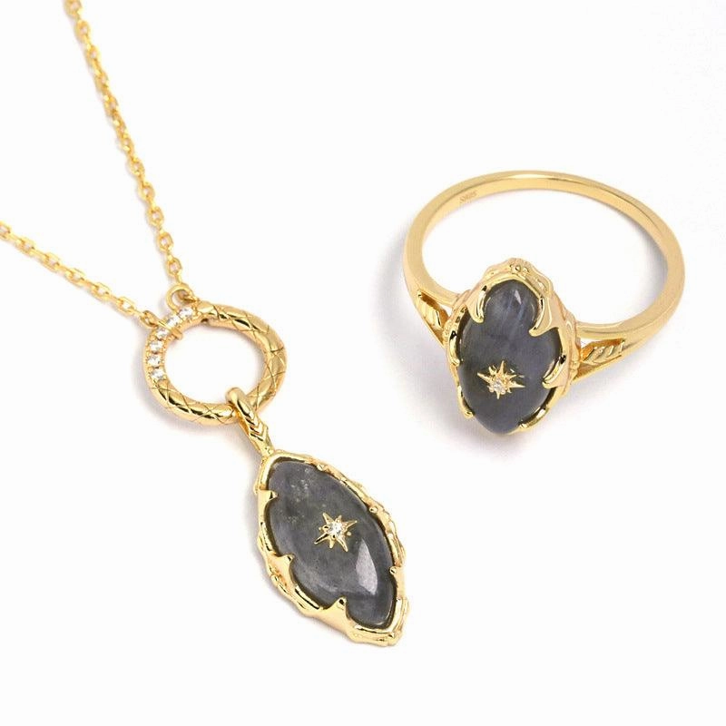 Stone Horse Eye Female Necklace Pendant