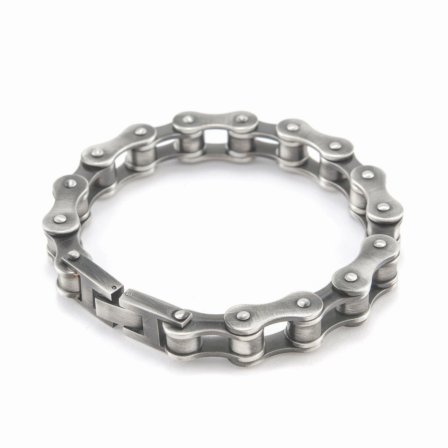 Street Punk Series Vintage Men's Chain Bicycle Bracelet Titanium Steel Bracelet