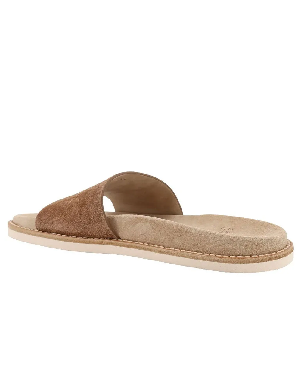 Suede Slide Sandalen in Braun