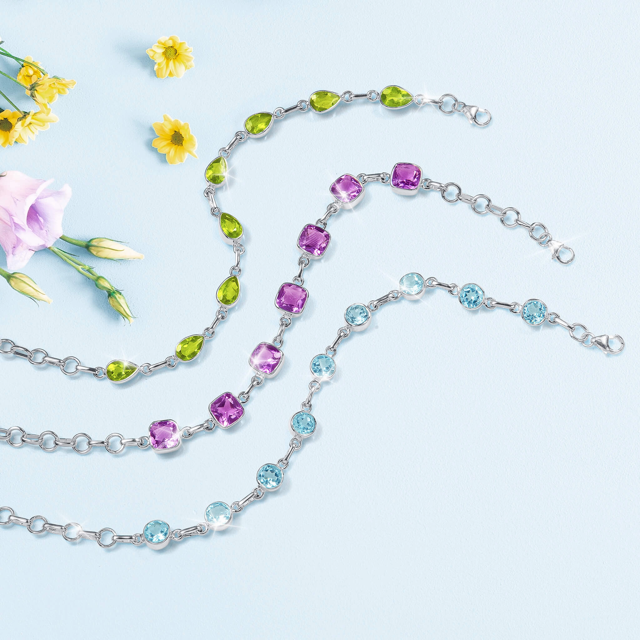 Summer Sparkle Amethyst Bracelet