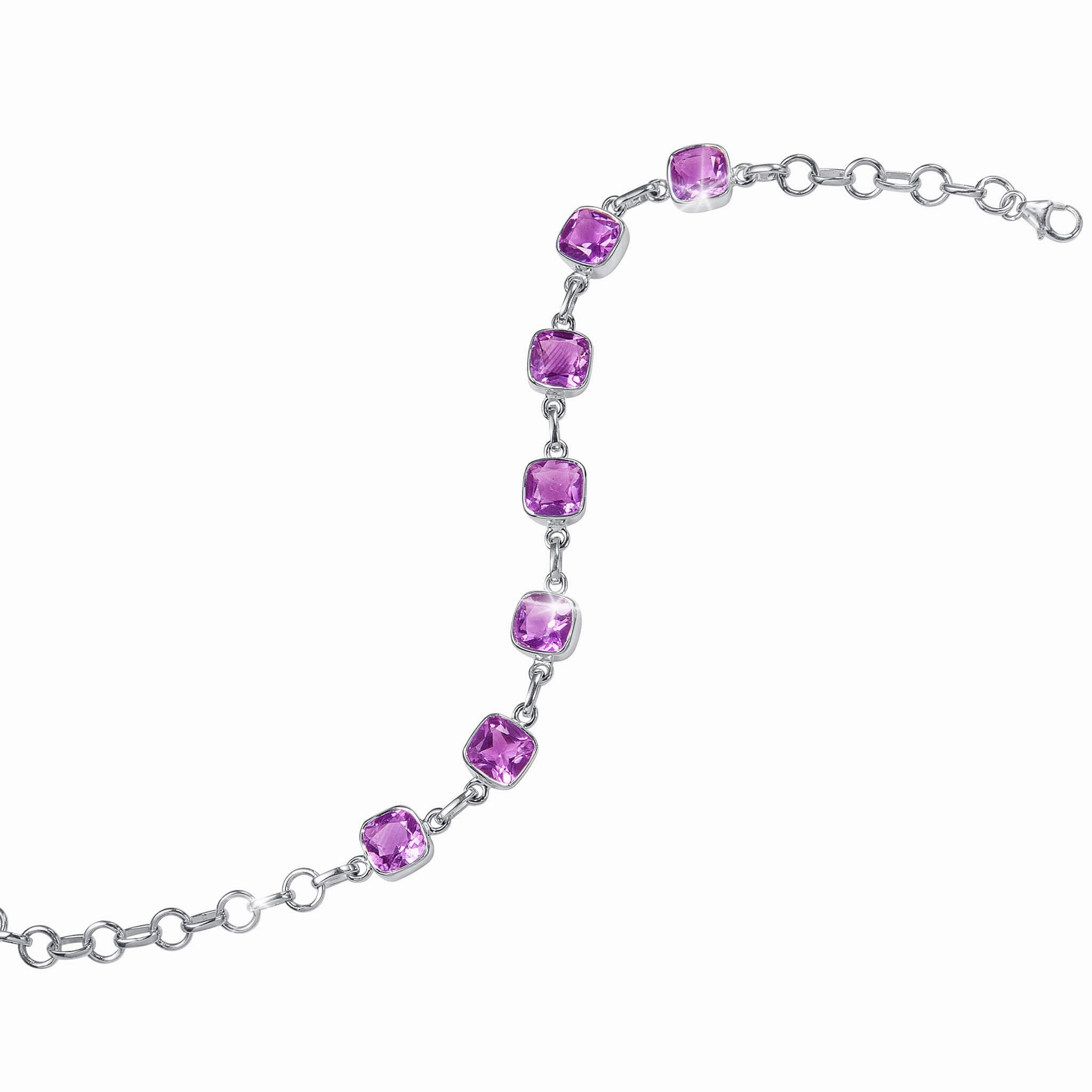 Summer Sparkle Amethyst Bracelet hand-chain-bracelet  