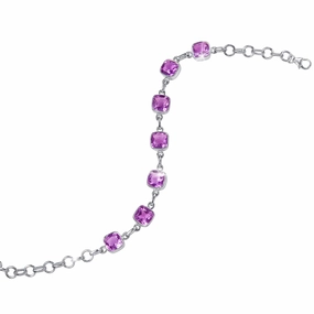 Summer Sparkle Amethyst Bracelet hand-chain-bracelet  