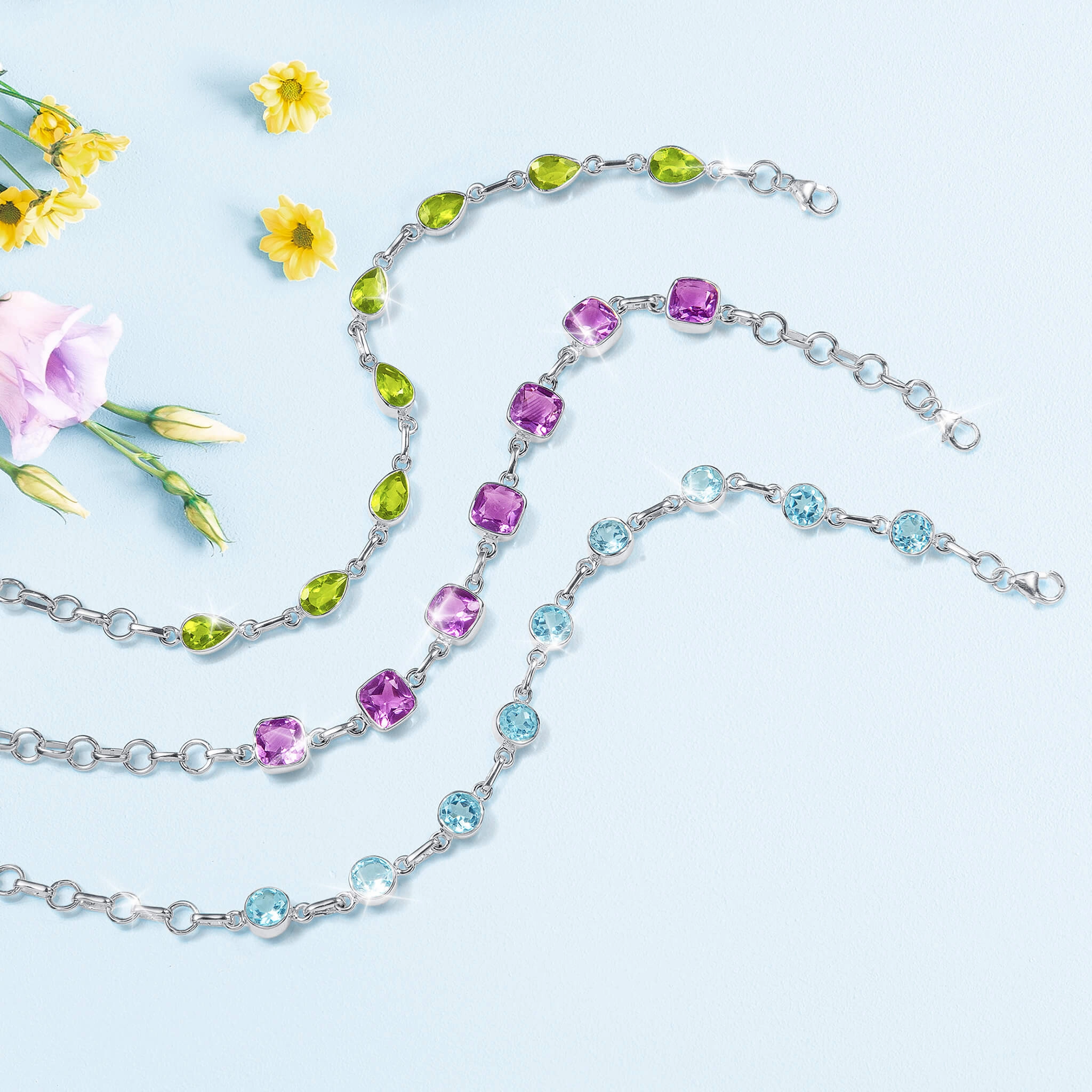 Summer Sparkle Peridot Bracelet