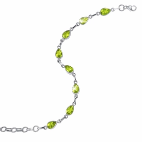 Summer Sparkle Peridot Bracelet hand-chain-bracelet  